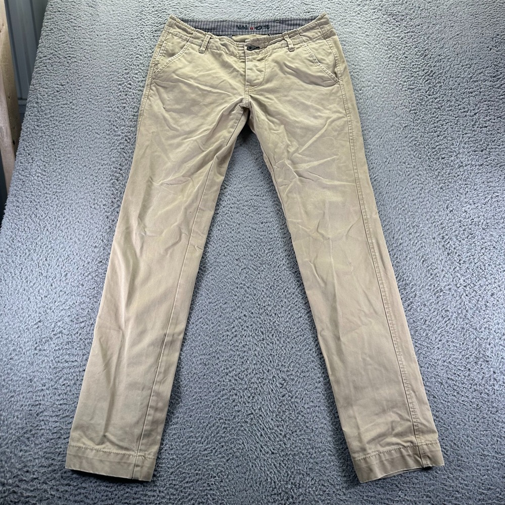 NN07 Pant Mens 30x34 Brown Cotton Chino Straight Classic Preppy Office Career